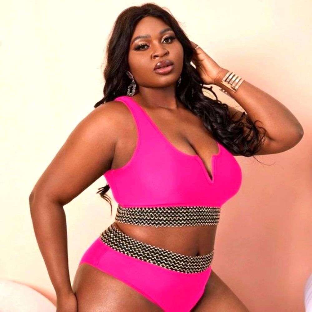 Chain Pattern V Wired Bikini